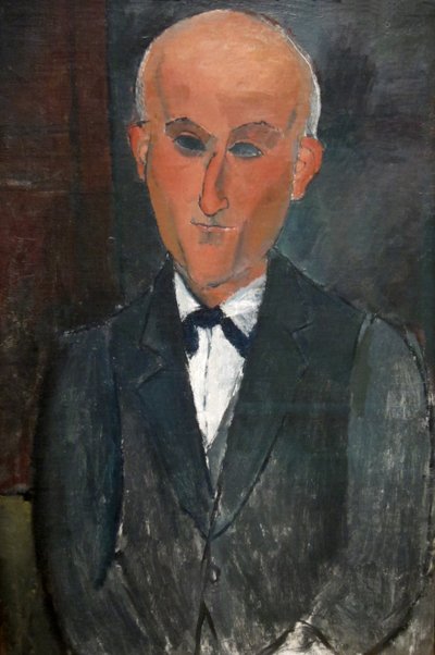 Portrait of French Writer and Painter Max Jacob by Amedeo Modigliani